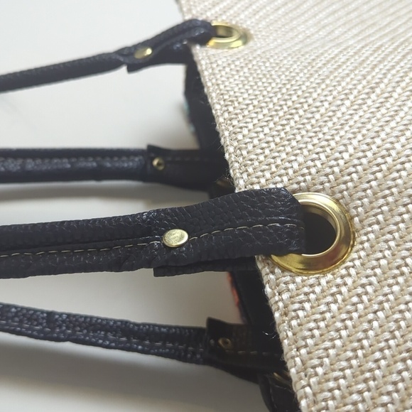 Aztec Mexico Tote Bag Purse with Little Girls in Traditional Dress Colorful - Picture 6 of 12